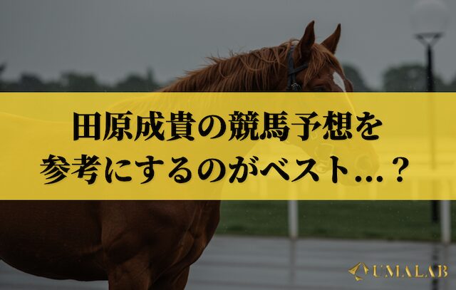 田原成貴の予想を参考にするのがベスト？
