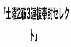 土日2鞍3連複帯封セレクト