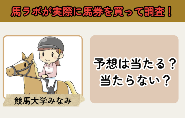 競馬大学みなみの予想の精度を徹底調査！