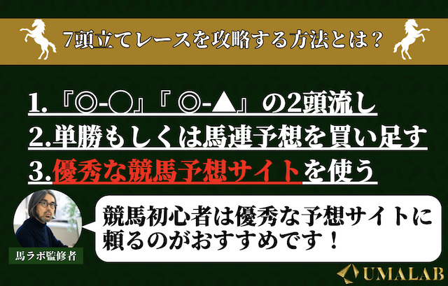 【併せて押さえたい】7頭立てレースを攻略する方法