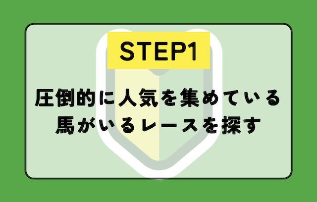 ステップ1：圧倒的に人気を集めている馬がいるレースを探す