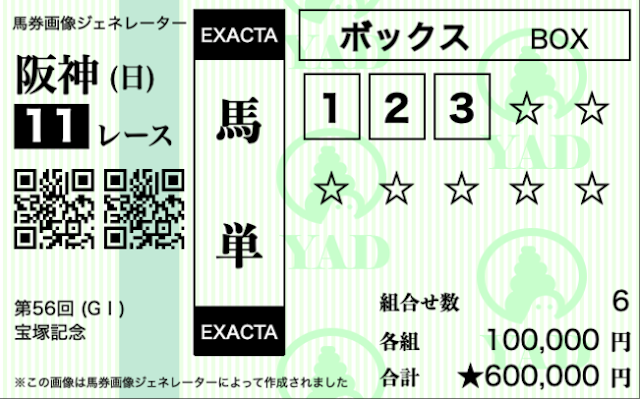 馬単の上手な買い方例