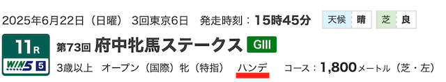 ハンデ戦の見分け方