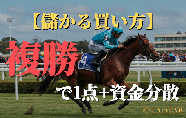 儲かる買い方の例①：複勝一点＋資金分散