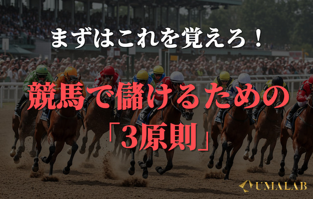 競馬で儲けるための3原則とは？