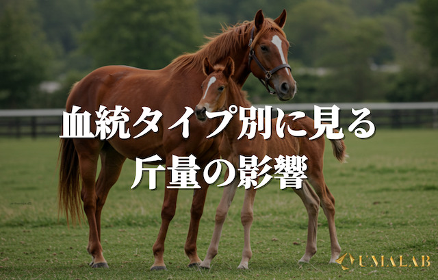 血統タイプ別に見る斤量の影響