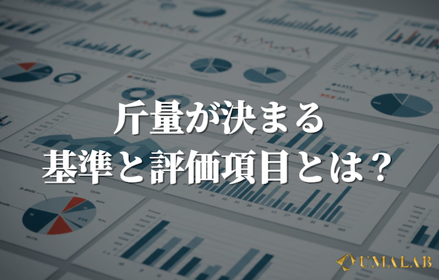 【一覧】斤量はこうして決まる！基準と評価項目