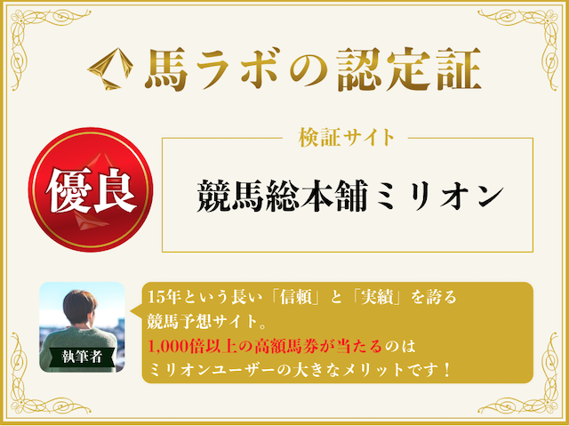 ミリオンに対する馬ラボの総評