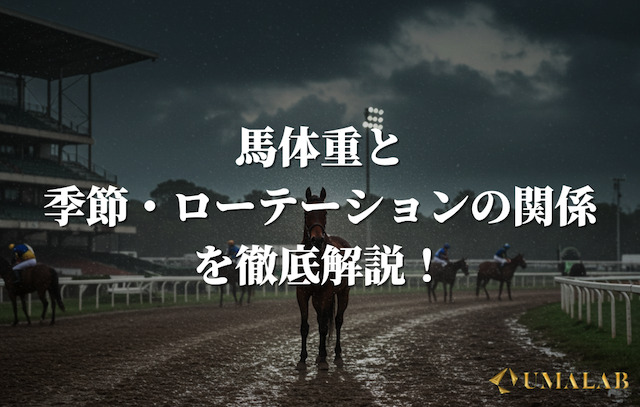 馬体重と季節・ローテーションの関係