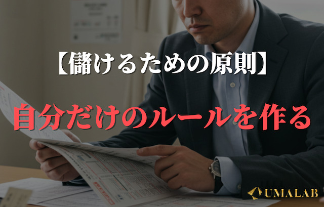 競馬で儲けるための原則③：自分だけの買い方ルールを作る