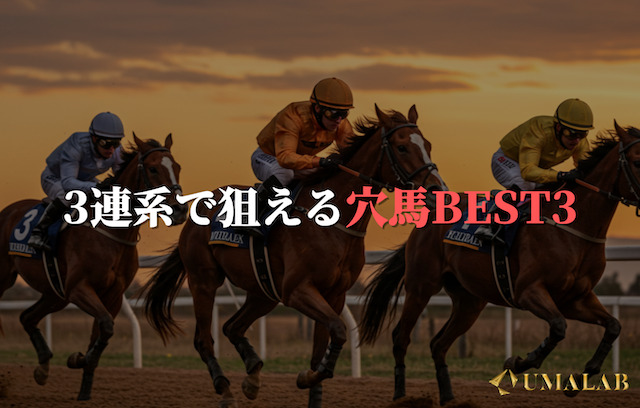3連系で狙える穴馬BEST3