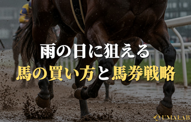 雨の日に狙える馬の買い方と馬券戦略