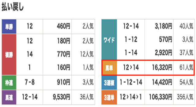 競馬　結果