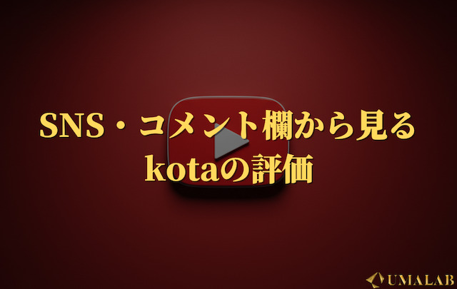 SNS・コメント欄から見るkotaの評価