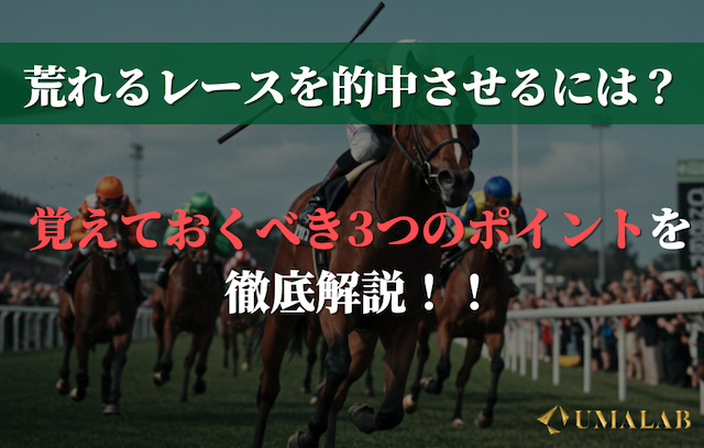 荒れるレースを的中させるための3つのポイント