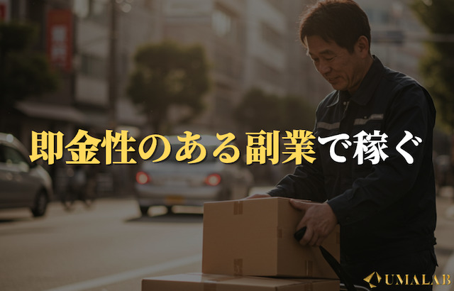 即金性のある副業(デリバリー・配達など)で稼ぐ
