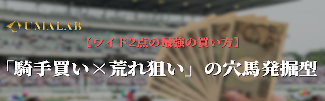 ワイド2点の最強の買い方③：「騎手買い×荒れ狙い」の穴馬発掘型