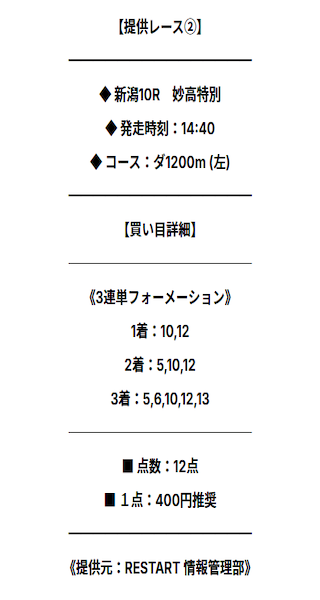 競馬　買い目