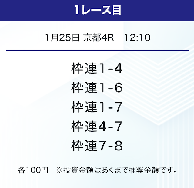 2026年01月25日ホーステックの無料予想