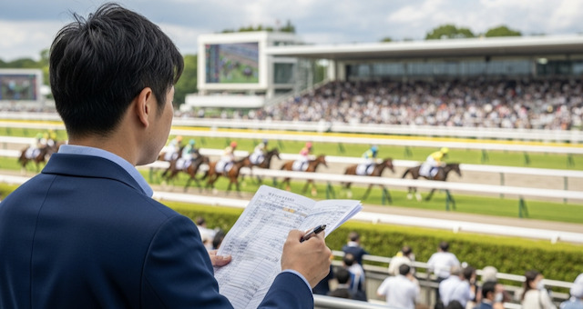 レース選びをしている人のイメージ画像