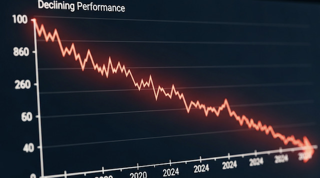 下がり調子のイメージ画像