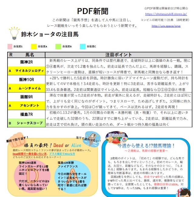鈴木ショータのPDF新聞の内容