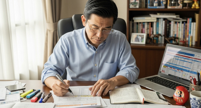 予想を当てはめている人のイメージ画像