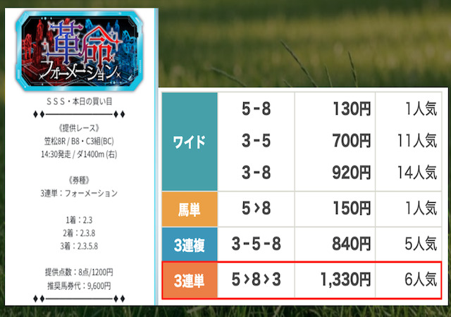 革命フォーメーションプラン2026年01月23日の結果1