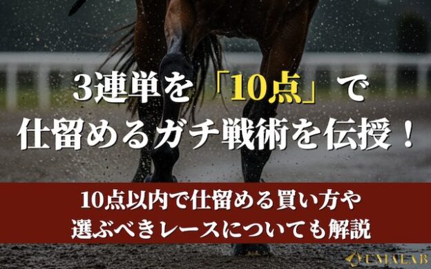 3連単を10点で仕留めるガチ戦術を伝授！競馬歴20年の経験を大公開