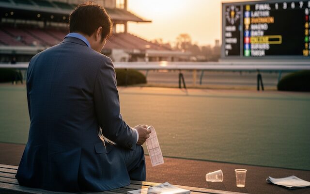 負けを取り返そうとして傷口が広がった人のイメージ画像