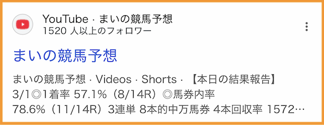 SNSで活動するまいの競馬予想