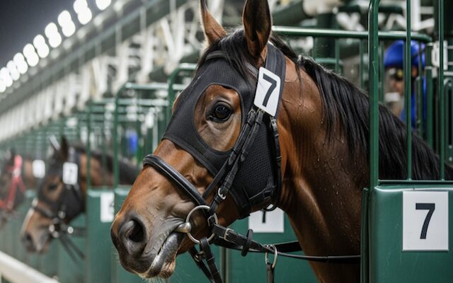 枠にいる有力馬のイメージ画像