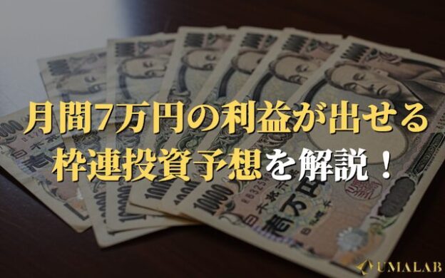 「月間7万円の利益が出せる枠連投資予想」を解説！ズボラでも再現可！