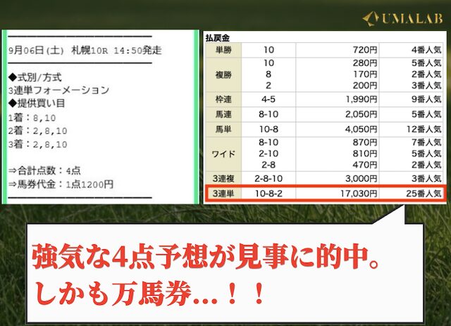 サラコレの有料予想で勝負した感想