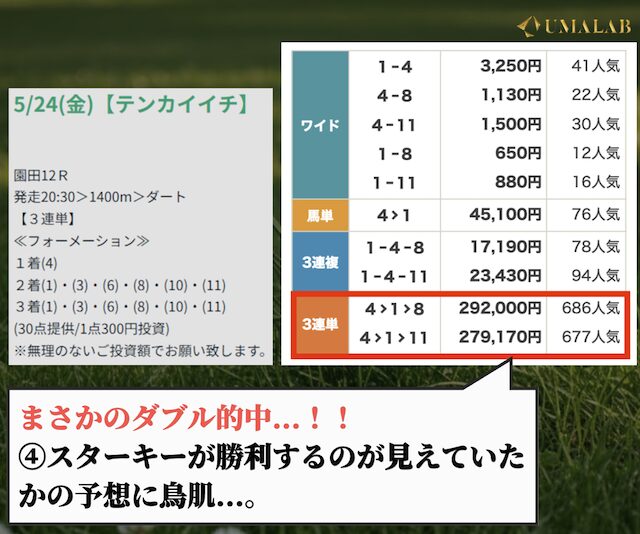 テンカイチプランで勝負した結果