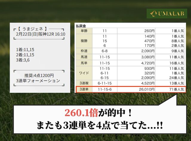 馬ラボの勝負結果