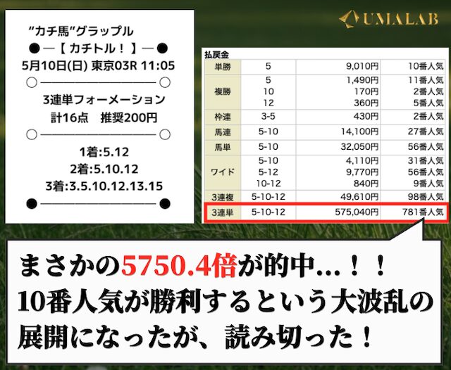 カチ馬グラップルプランで勝負した感想