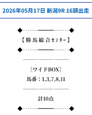 競馬総合センターの無料予想