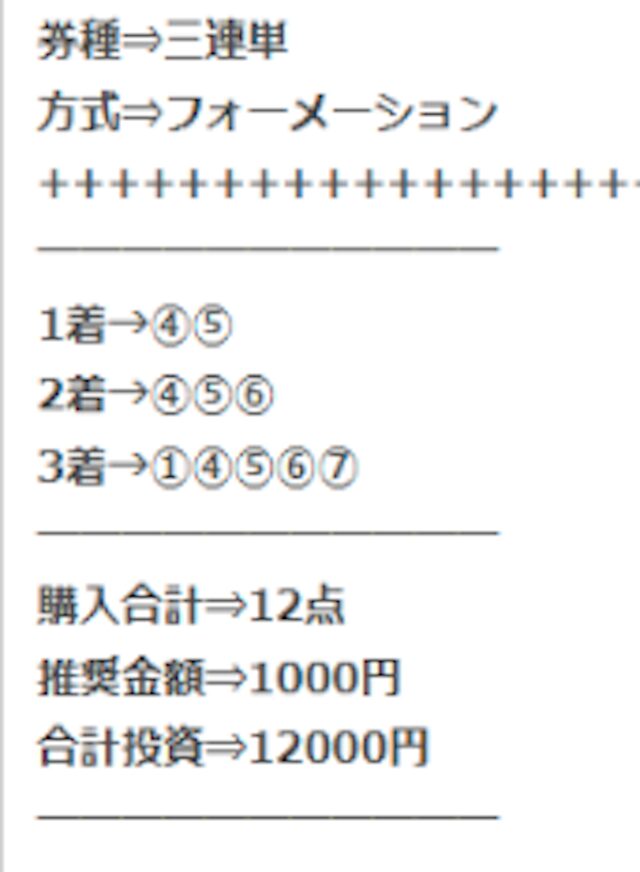 穴馬ch25の姫路6Rの買い物画像