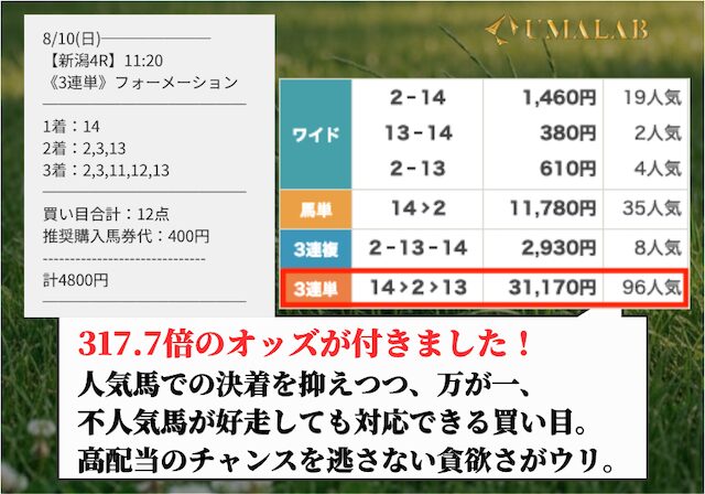 縁の有料予想の感想画像