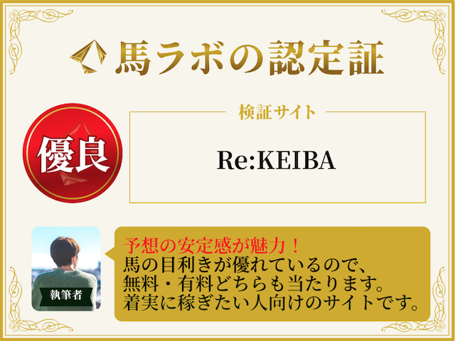 リケイバの優良認定証画像