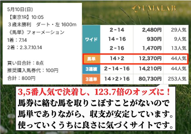 シンクロの無料予想の感想画像