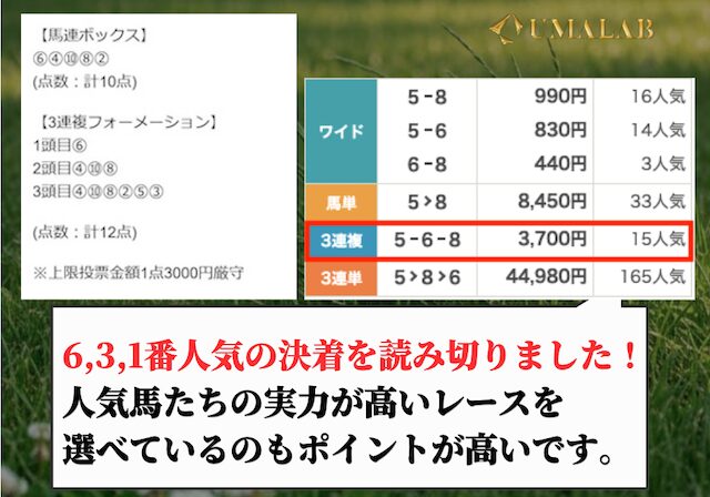 センチュリオンの無料予想の感想画像