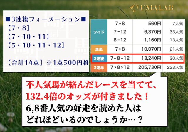 馬生の無料予想の総評画像